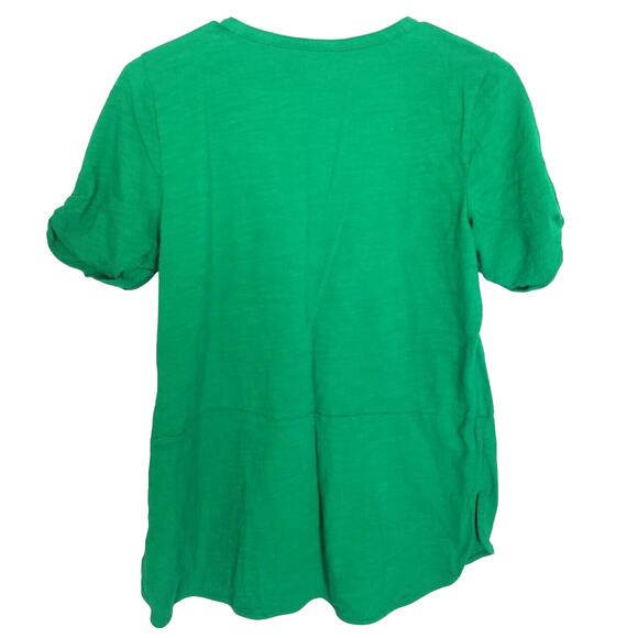 Lauren Ralph Lauren Womens Lace Up Shirt Kelly Green Size L Casual Preppy Cotton - Picture 7 of 7